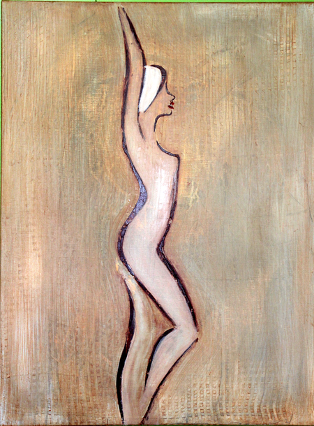 Nue - Acrylique sur toile coton 80x60