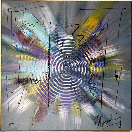 Essorage - Acrylique sur toile coton 50x50