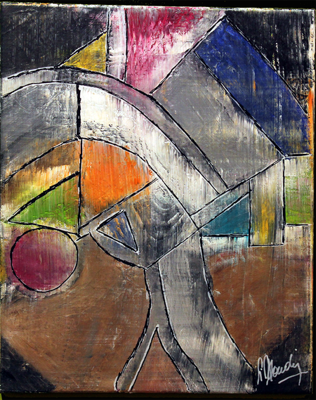 P&eacute;ch&eacute; originel - Acrylique sur toile coton 41x33