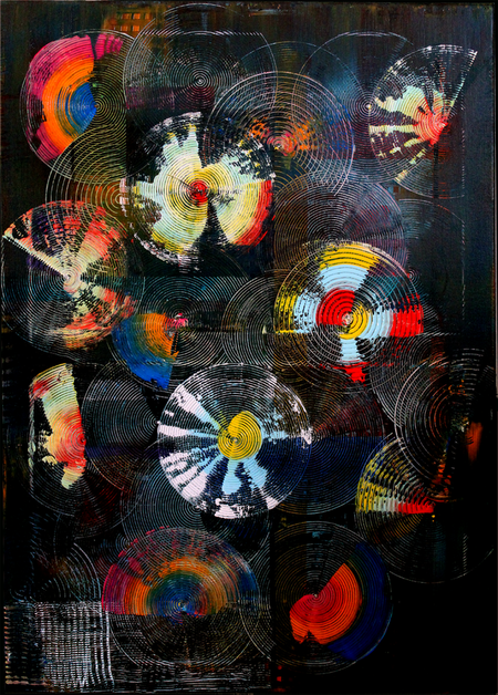 Black galaxy - Acrylique sur toile 70x50