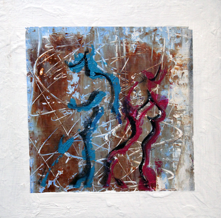 Badada - Acrylique sur toile coton 30x30