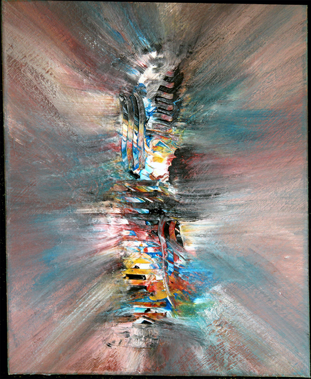 Octobre Rose - Acrylique sur toile 41x33